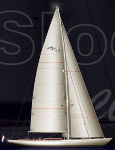 cruising sailing super-yacht / open transom / aluminum / sloop