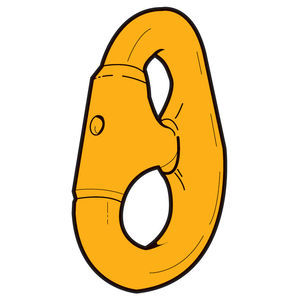 pear shackle for ships / anchor chain / forged