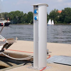 electrical distribution pedestal / water supply / for docks / coin-operated