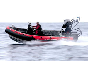 utility boat / outboard / aluminum / rigid hull inflatable boat