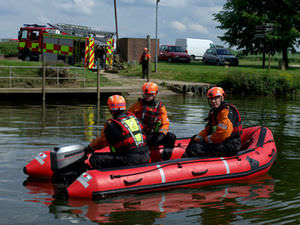outboard rescue boat / inflatable boat