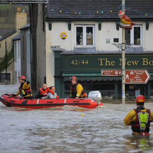 outboard rescue boat / inflatable boat