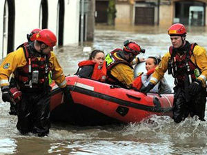 outboard rescue boat / inflatable boat