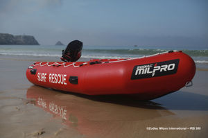 outboard rescue boat / rigid hull inflatable boat