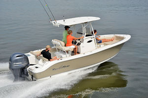 center console monohull boat / sport-fishing / 10-person max. / with T-top