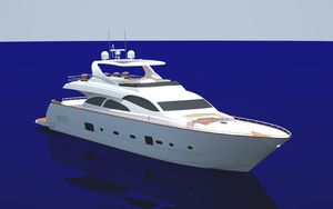 cruising luxury super-yacht / flybridge / displacement
