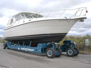 heavy-duty handling trailer / shipyard / all-wheel steering / remotely controlled