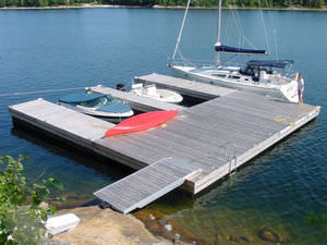 floating dock / mooring / for marinas / wood