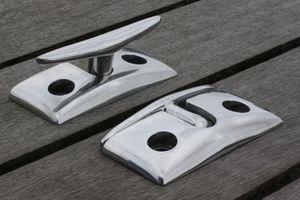 dock mooring cleat / flat / aluminum