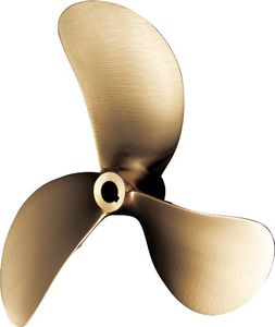 boat propeller / fixed-pitch / shaft drive / 3-blade