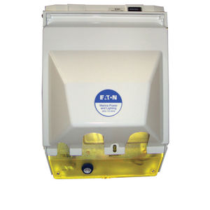 pedestal with built-in light / electrical distribution / for docks / LED