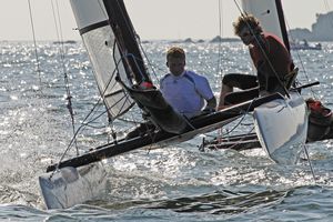 regatta sport catamaran / double-handed / single-trapeze / asymmetric spinnaker