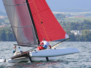 regatta sport catamaran / double-handed / double-trapeze / asymmetric spinnaker