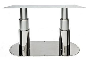 adjustable boat table pedestal / electric / stainless steel