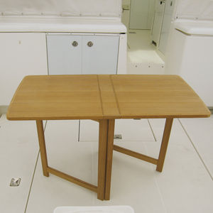 boat side table / folding / teak