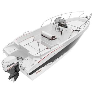 outboard center console boat / center console / 8-person max. / sundeck