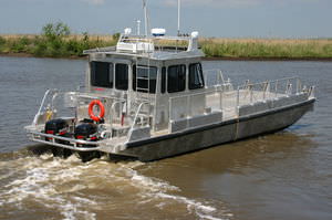 outboard work barge