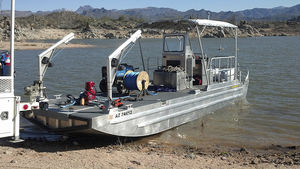 outboard work barge
