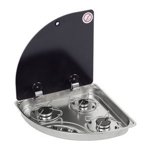gas stove / for boats / three-burner / built-in