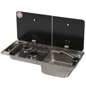 gas stove / for boats / two-burner / built-in