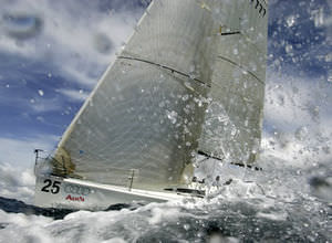 one-design sailboat / cruising-racing / open transom