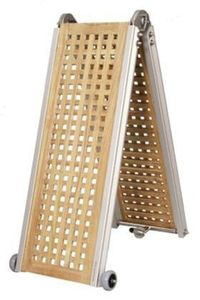 boat gangway / folding / manual / teak