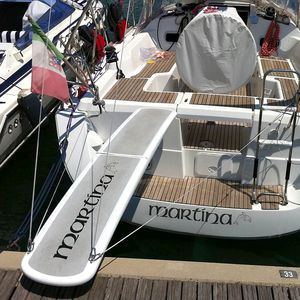boat gangway / folding / manual / custom