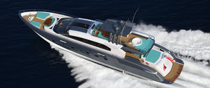 cruising super-yacht / flybridge / carbon / planing hull