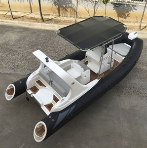 outboard inflatable boat / rigid hull / hard-top / center console