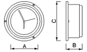 analog barometer / stainless steel
