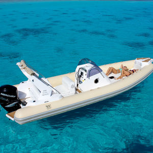 outboard inflatable boat / rigid / center console / 18-person max.