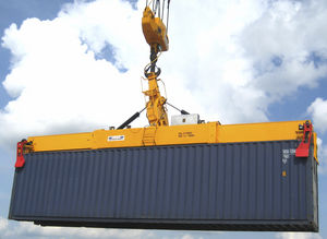 mobile harbor crane spreader / for containers / twin-lift type / electro-hydraulic