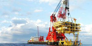 floating crane / luffing jib / for heavy loads
