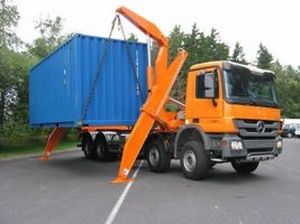 container trailer / for terminals / self-loading container / side-lift