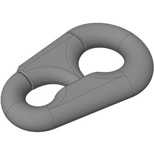 pear shackle for ships / joining / anchor chain / forged