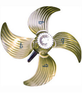 ship propeller / variable-pitch / shaft-drive / 4-blade