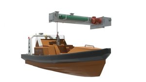 ship davit / hydraulic / telescopic