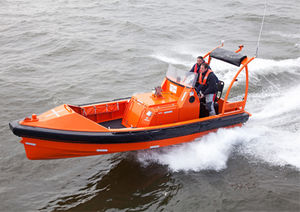 inboard rescue boat / aluminum / center console / hydro-jet