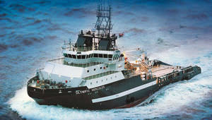 anchor-handling tugboat (AHT) offshore support vessel