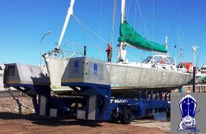 launching trailer / handling / shipyard / hydraulic