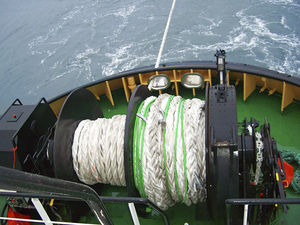 ship winch / towing / electric drive / double-drum