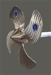 ship propeller / variable-pitch / shaft-drive / 4-blade