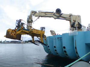 ship winch / davit / hydraulic drive / single-drum