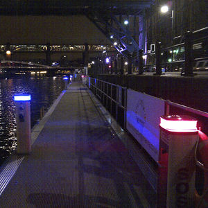 lighting pedestal / for docks / LED