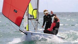 double-handed sailing dinghy / children's / regatta / recreational