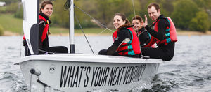 multi-person sailing dinghy / recreational / instructional / asymmetric spinnaker