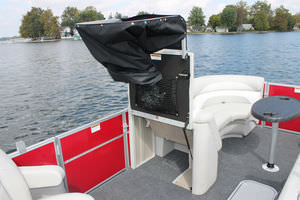 outboard pontoon boat / tri-tube / 14-person max.