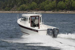outboard cruising fishing boat
