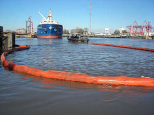 pollution control boom / inflatable / floating / sheltered waters