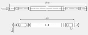 closed-body turnbuckle / spherical / crimp / for sailboats